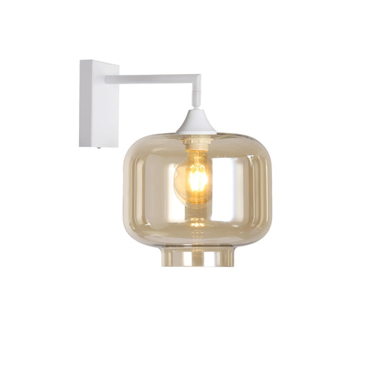 Murano White Wall Light with Round glass