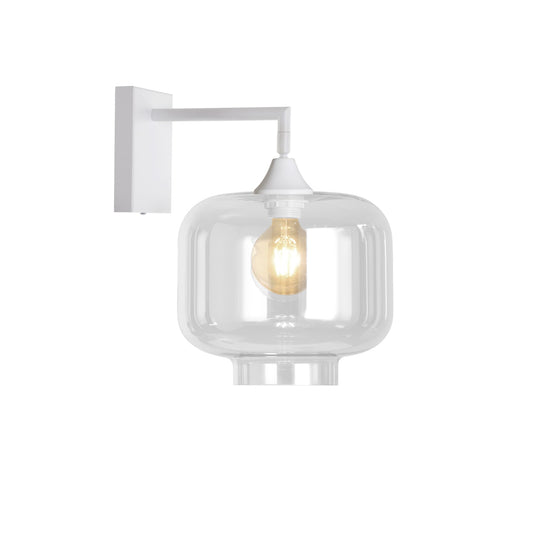 Murano White Wall Light with Round glass