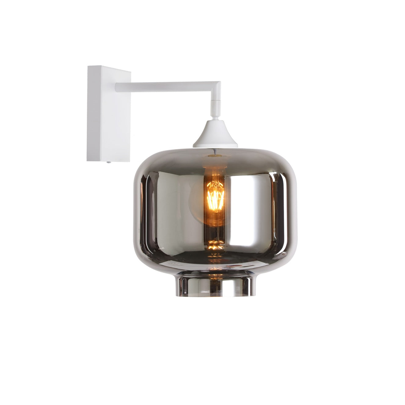 Murano White Wall Light with Round glass
