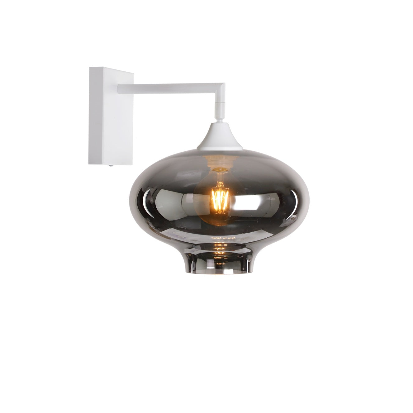Murano White Wall Light with Teardrop glass