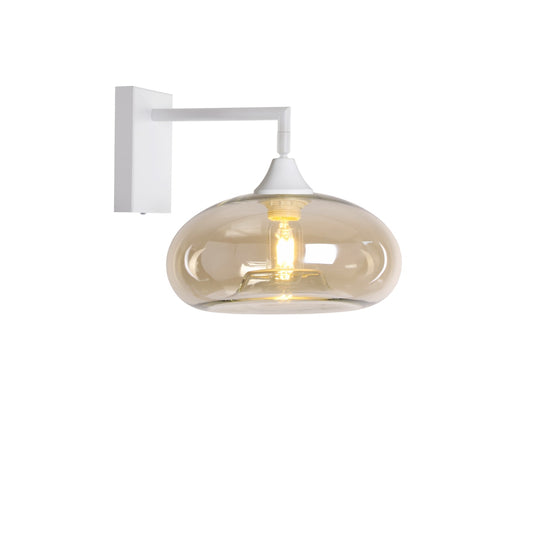Murano White Wall Light with Mushroom glass