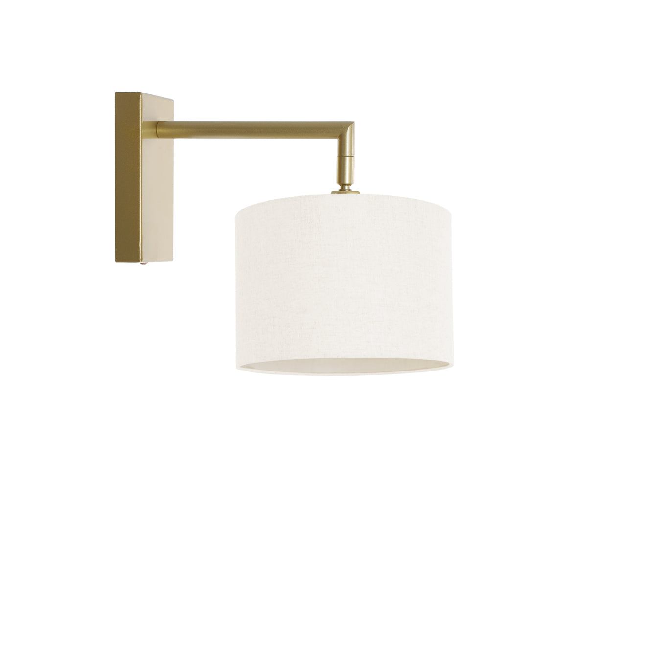 Murano Gold Wall Light with Woven Hand Made Fabric Shade