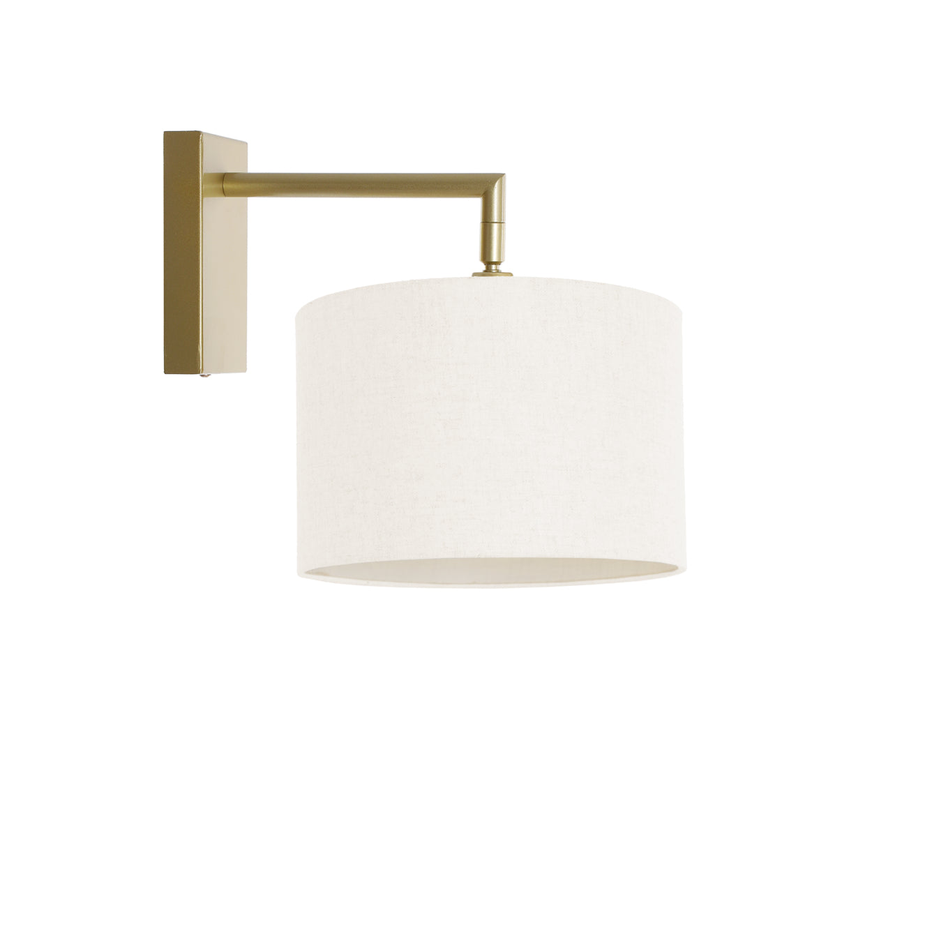 Murano Gold Wall Light with Woven Hand Made Fabric Shade