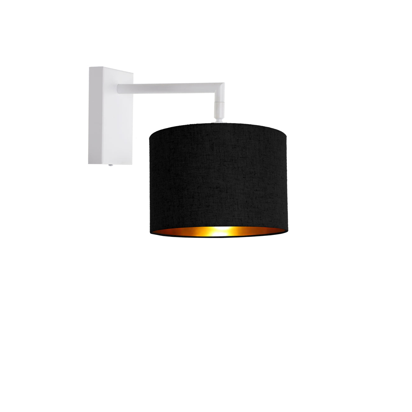 Murano White Wall Light with Woven Hand Made Fabric Shade