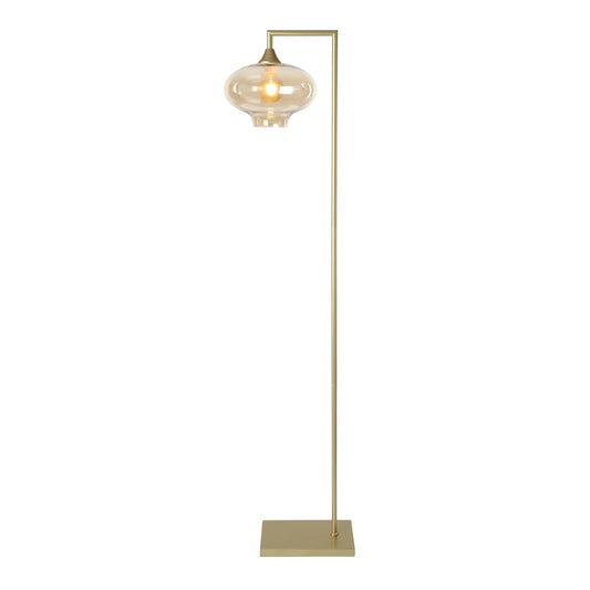 Murano Gold Floor Lamp with Teardrop Glass Shade