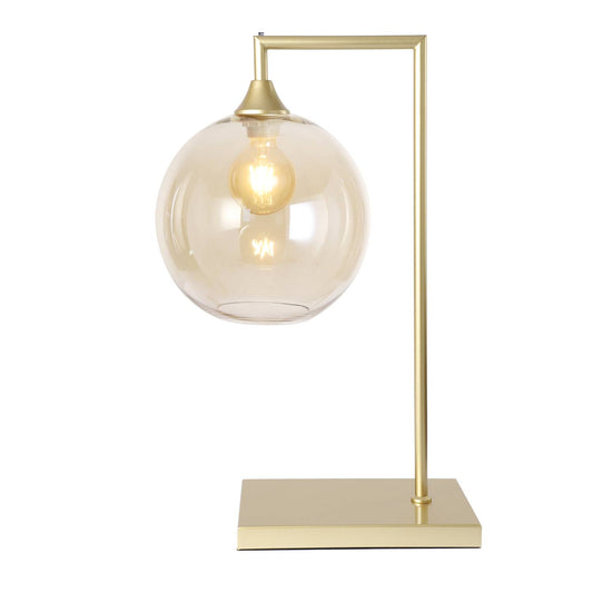 Murano Large Gold Table Lamp with Globe Glass Shade