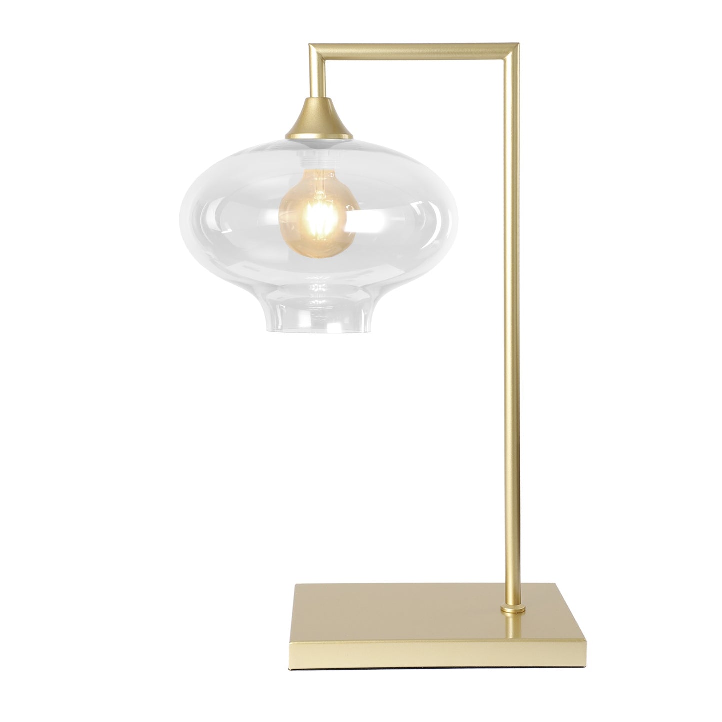Murano Large Gold Table Lamp with Teardrop Glass Shade