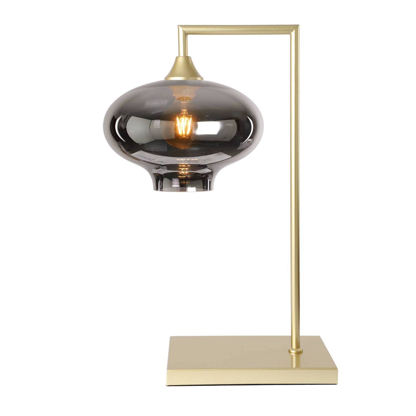 Murano Large Gold Table Lamp with Teardrop Glass Shade