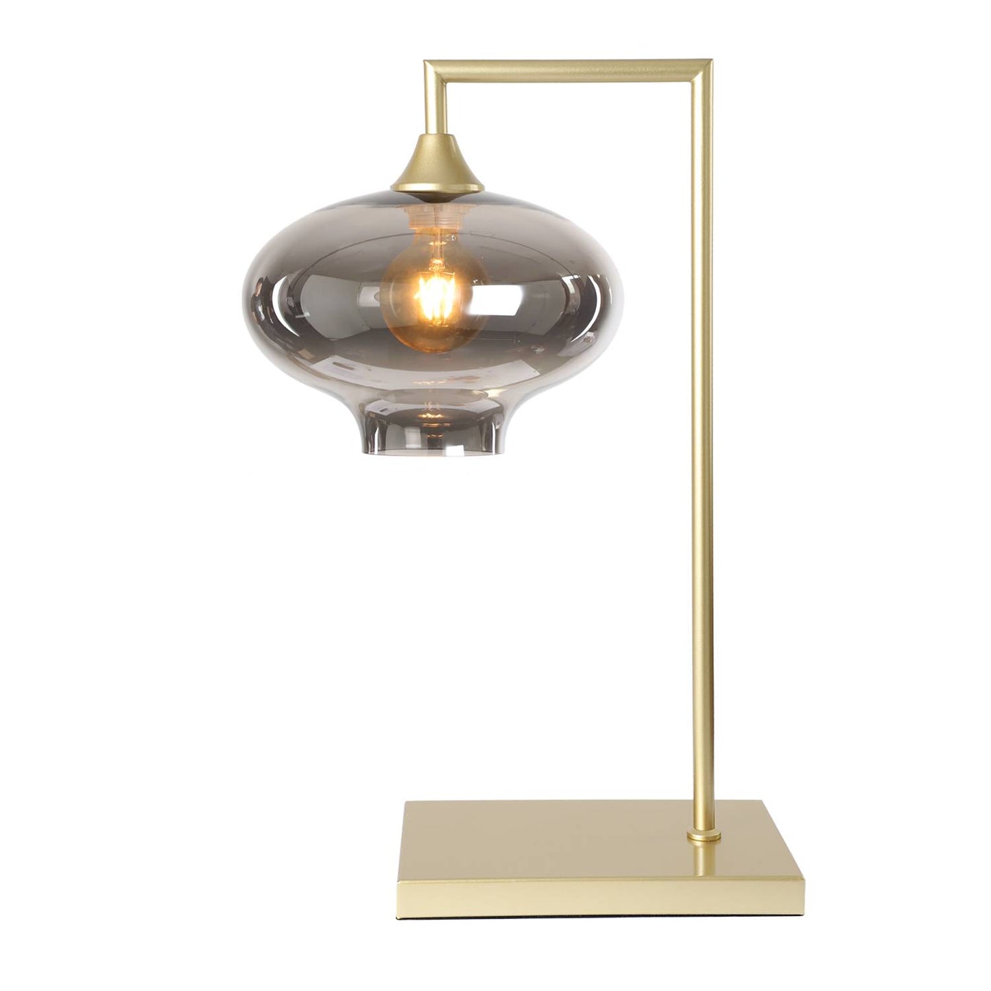 Murano Large Gold Table Lamp with Teardrop Glass Shade