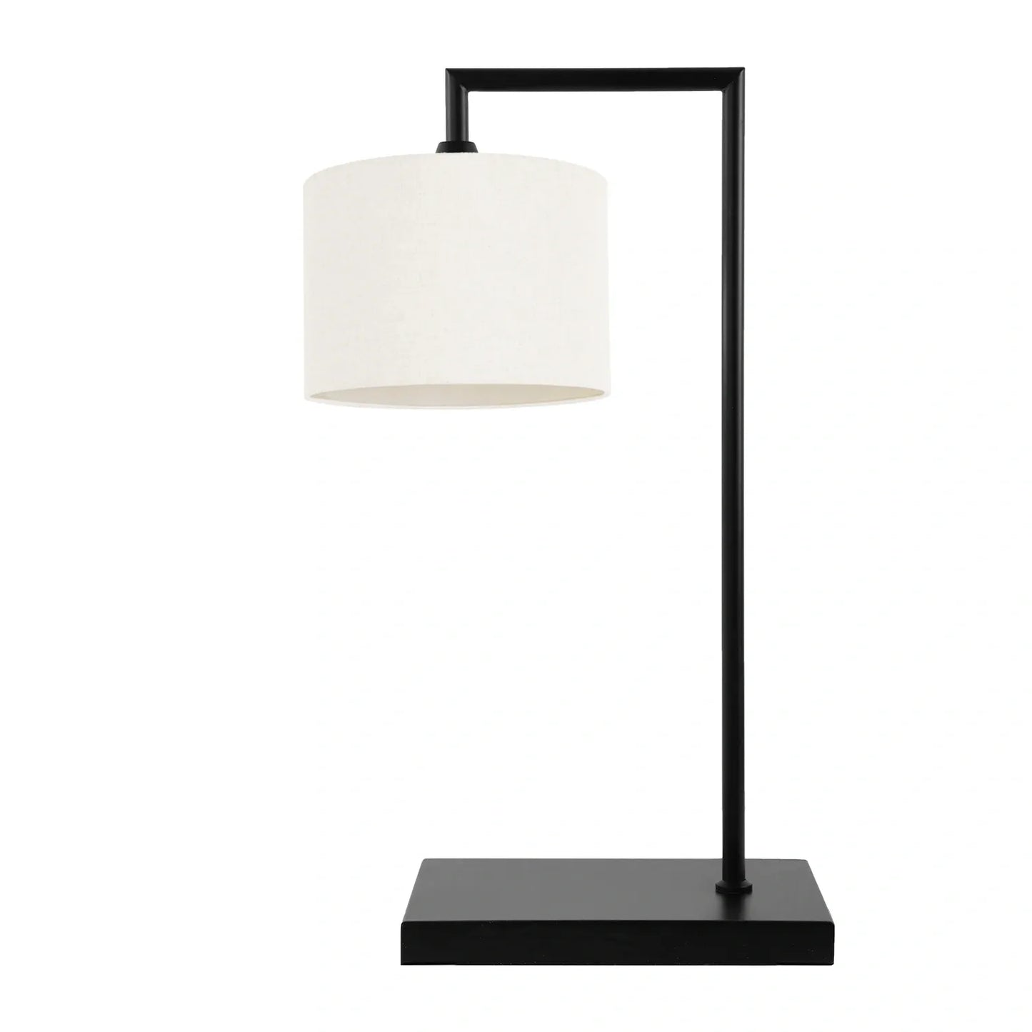 Murano Large Black Table Lamp with Woven Hand Made Fabric Shade