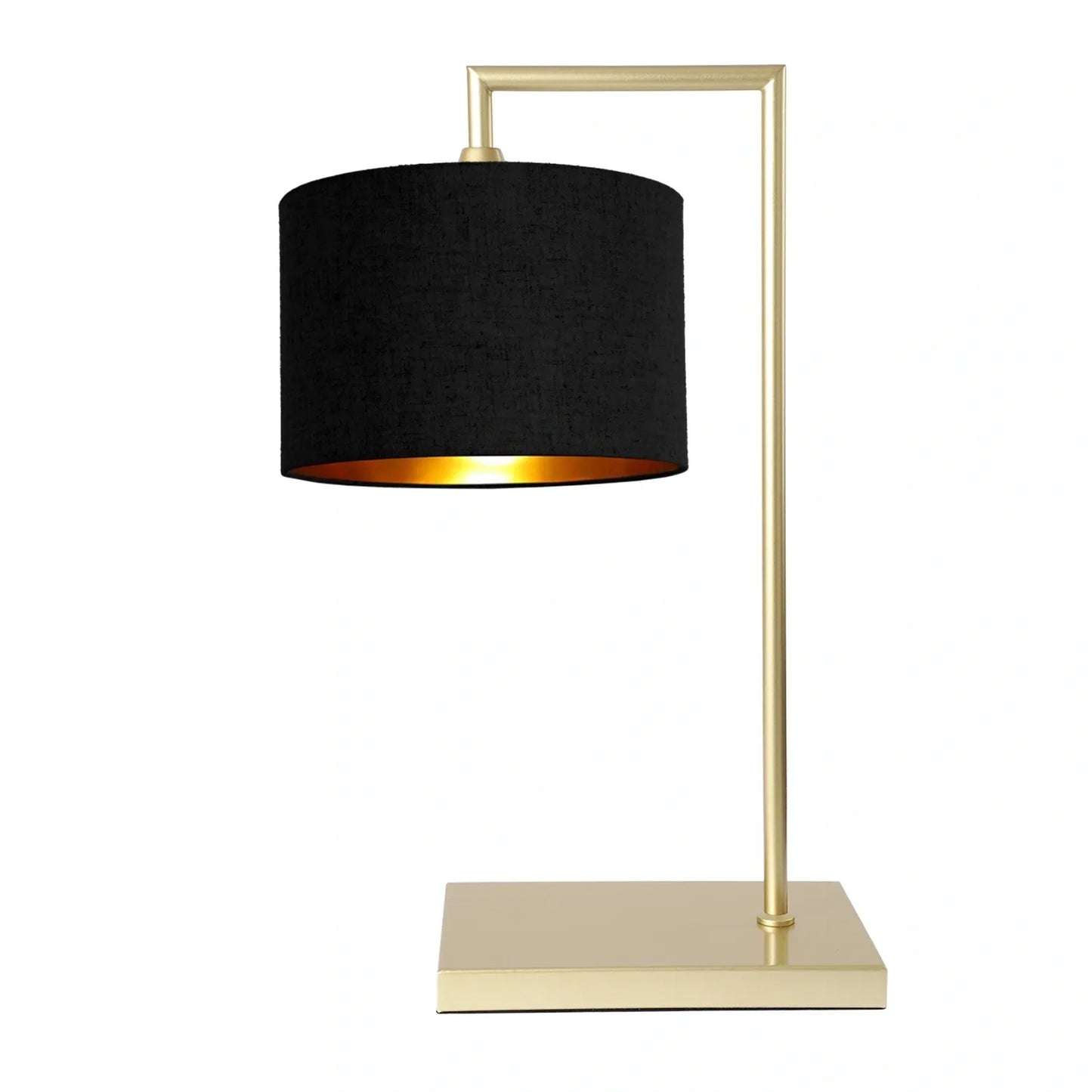 Murano Gold Table Lamp with Woven Hand Made Fabric Shade
