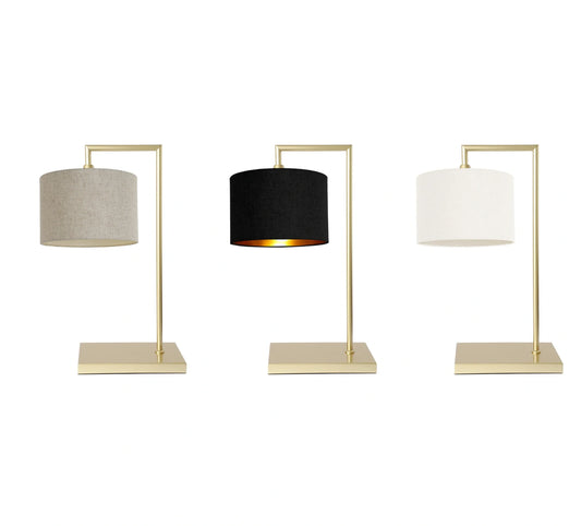 Murano Gold Table Lamp with Woven Hand Made Fabric Shade