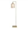 Murano Gold Floor Lamp with Large Cylinder Glass Shade