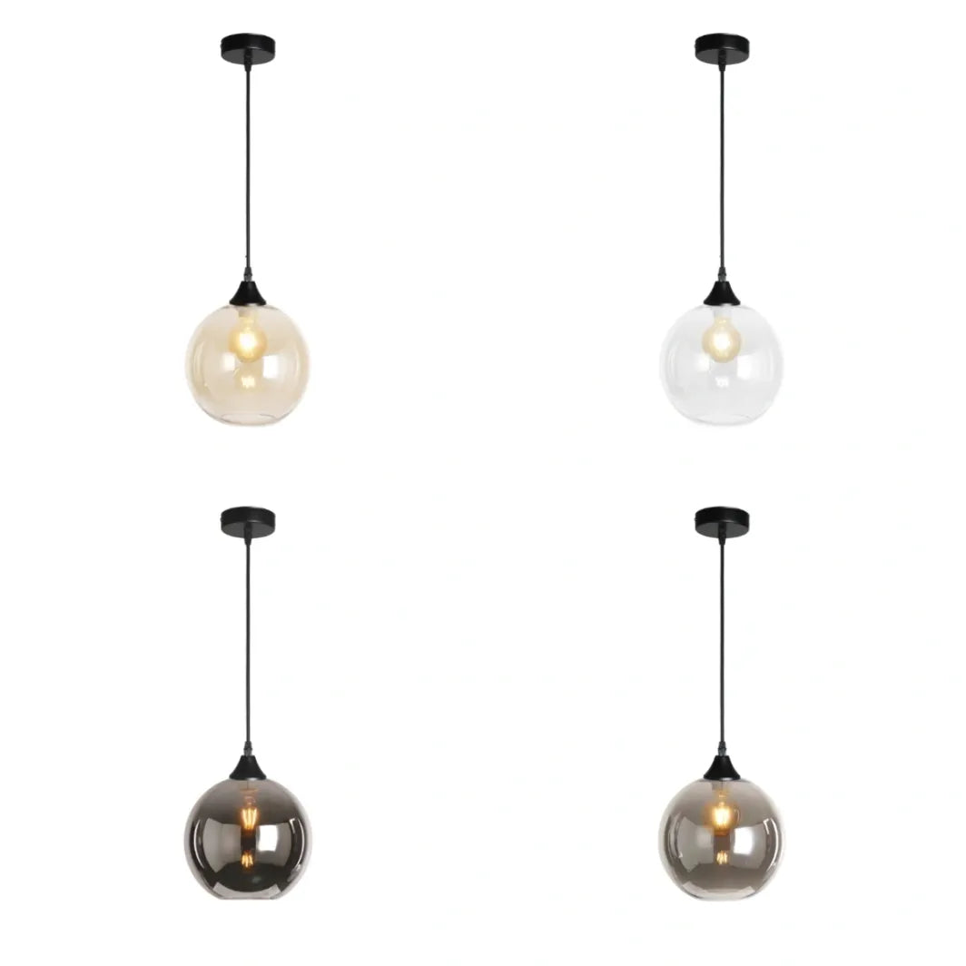 Murano 1 Light Pendant With Globe shade