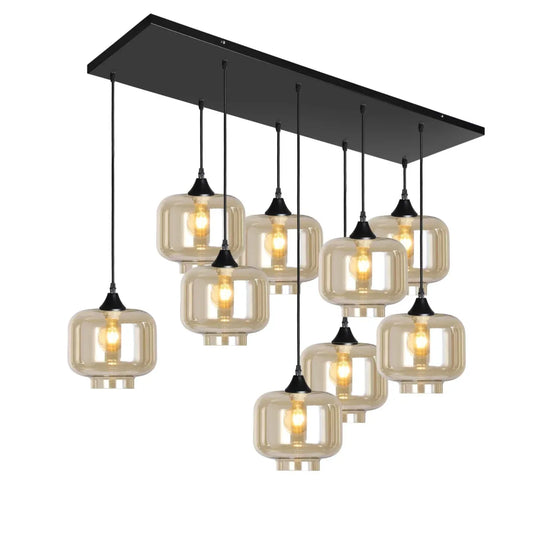 Murano 9 Light Pendant Round Shades