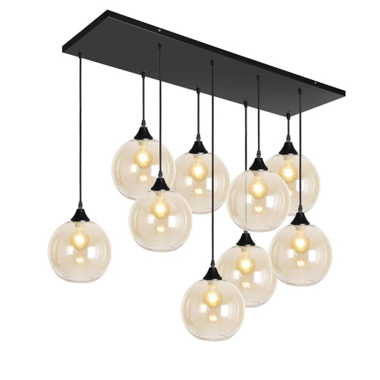 Murano 9 Light Pendant Globe Shades
