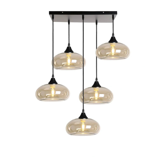 Murano 5 Light Pendant Mushroom Shades
