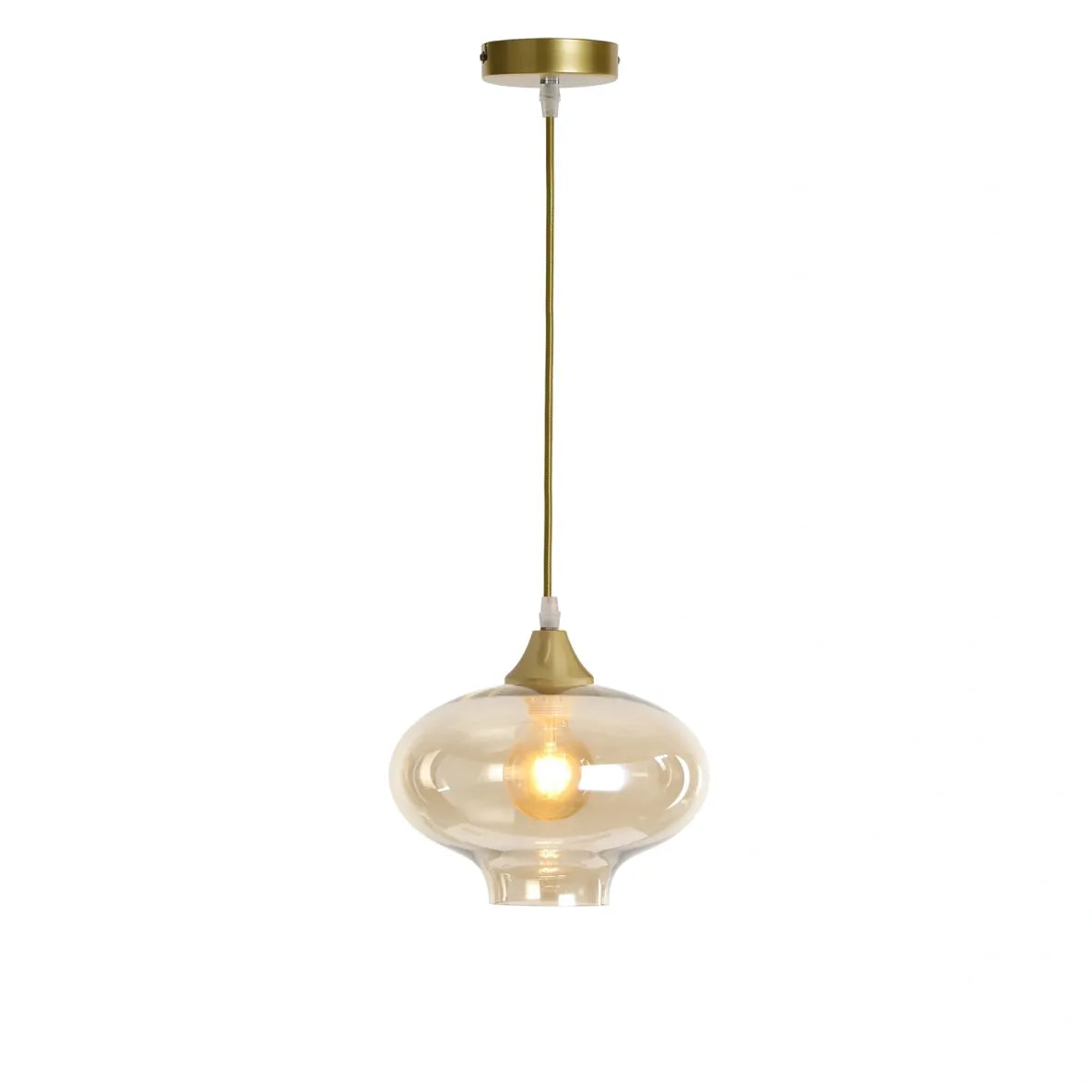 Murano 1 Light Gold Pendant Teardrop Shape