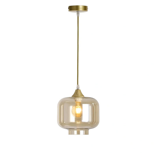 Murano 1 Light Gold Pendant Round shade