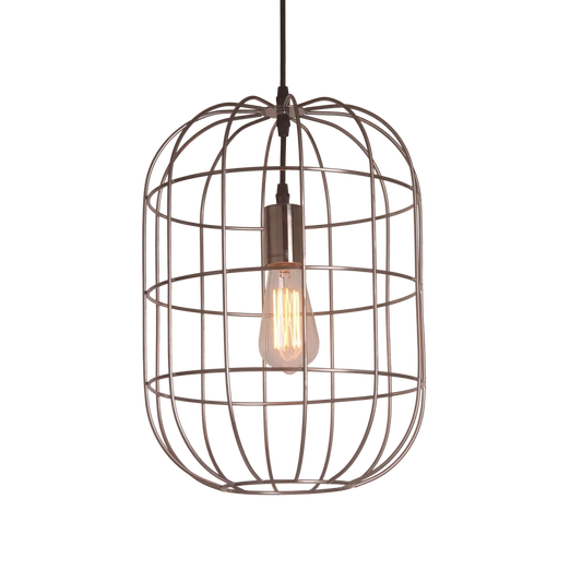 Torcello Wire Work Oval Pendant Satin Nickel