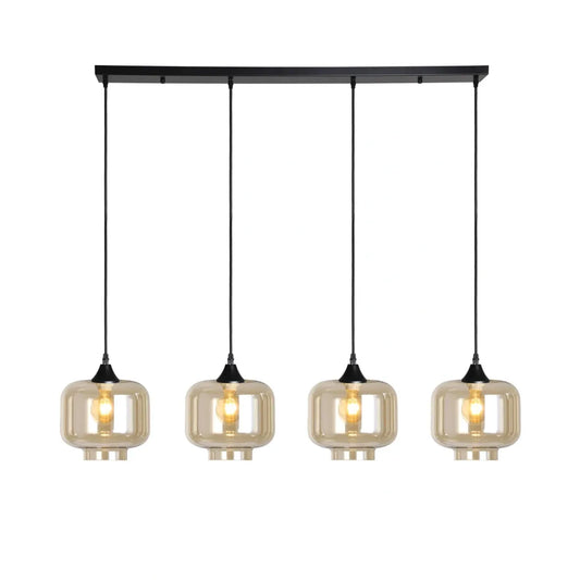 Murano 4 Light Bar with Round Glass shades