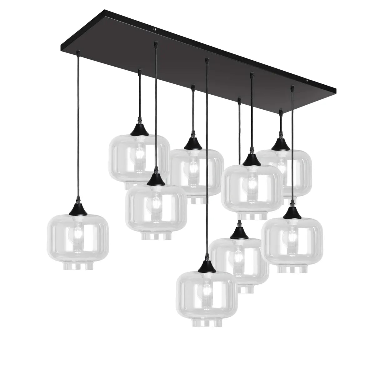 Murano 9 Light Pendant Round Shades