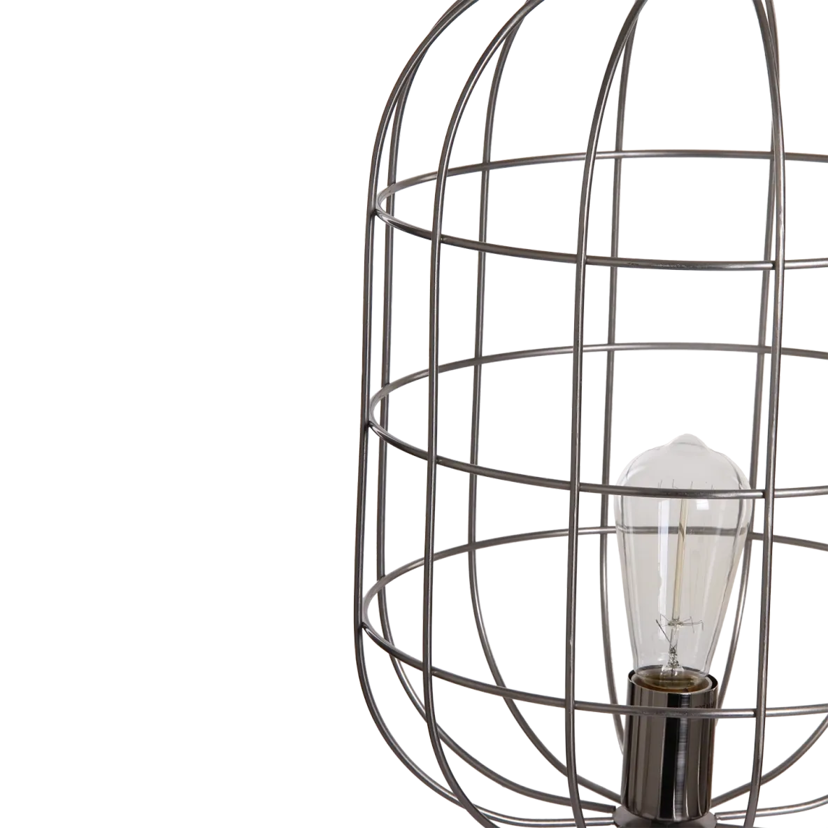 Torcello Wire Work Large Tripod Table Lamp Satin Nickel