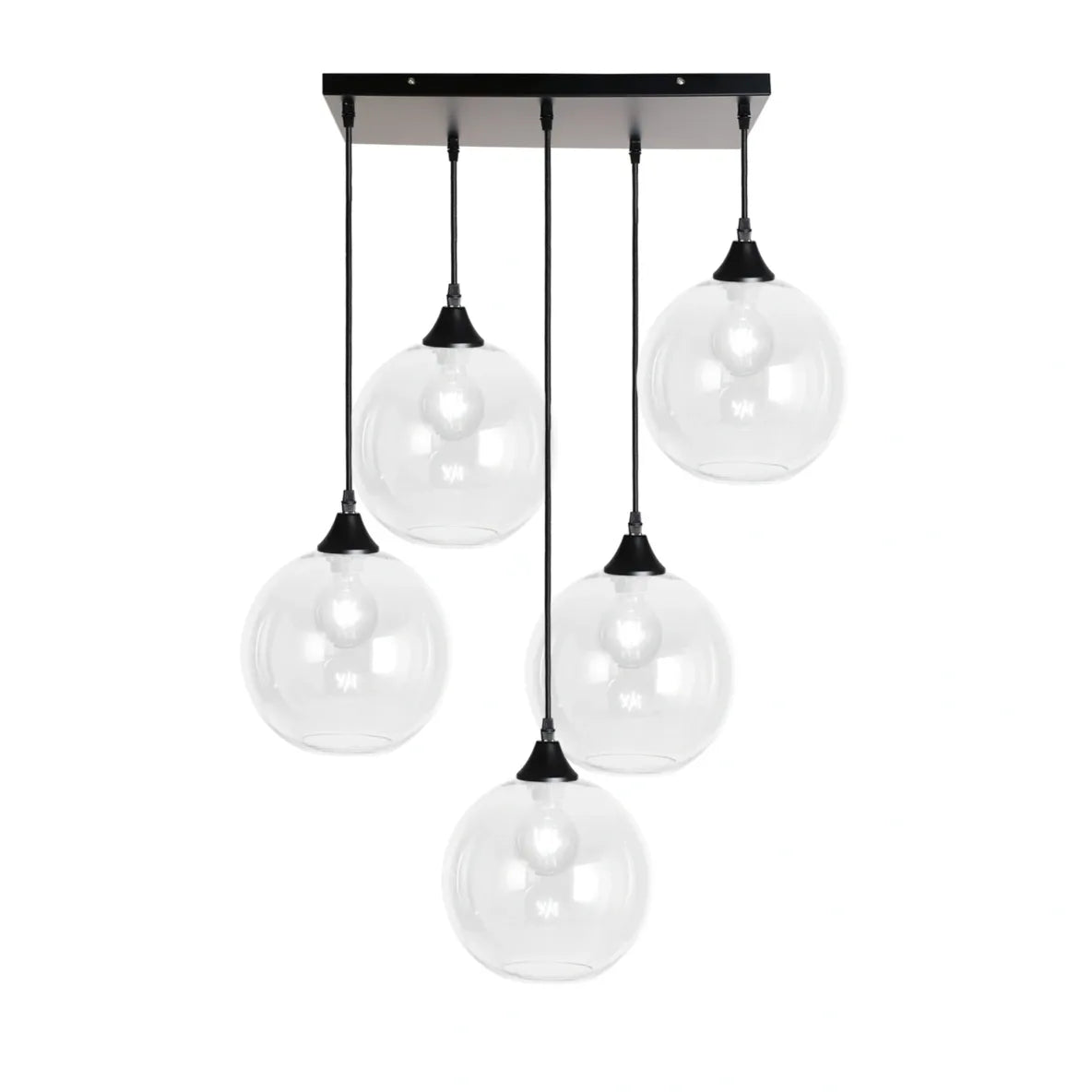 Murano 5 Light Pendant Globe Shades