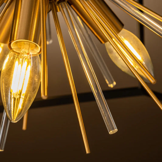 Burano Sputnik Pendant Black and Gold Medium