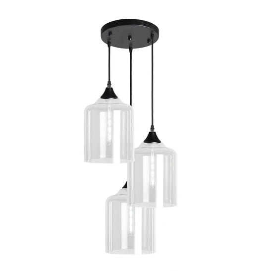 Murano 3 Light Pendant Large Cylinder