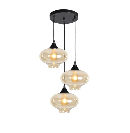 Murano 3 Light Pendant Teardrop Shade