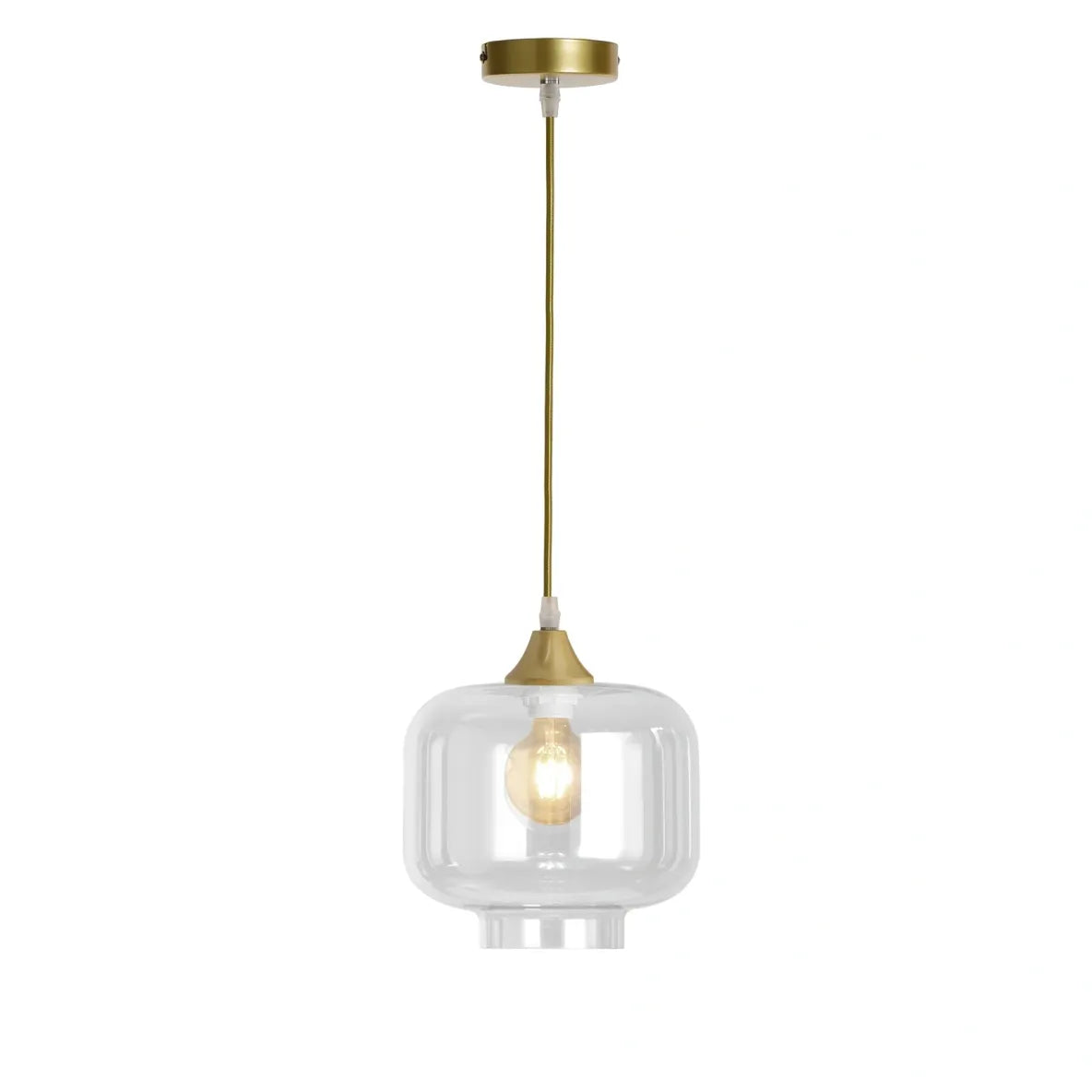 Murano 1 Light Gold Pendant Round shade