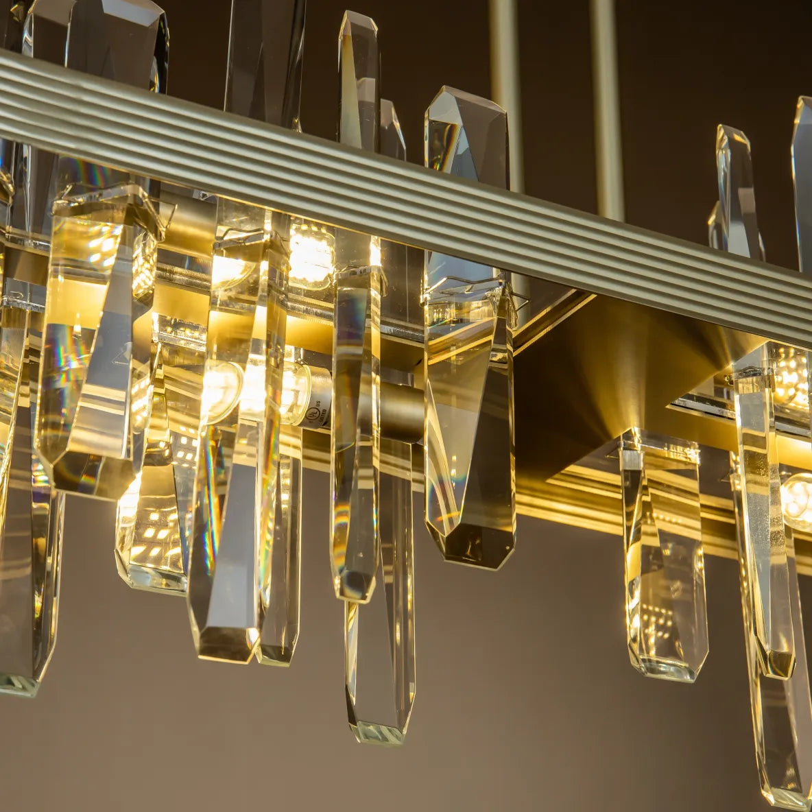Burano Long Bar Faceted Crystal pendant