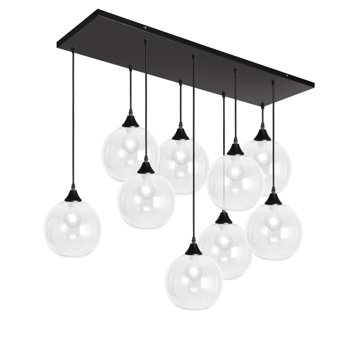 Murano 9 Light Pendant Globe Shades