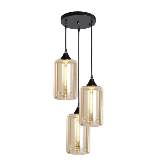 Murano 3 Light Pendant Slim Cylinder