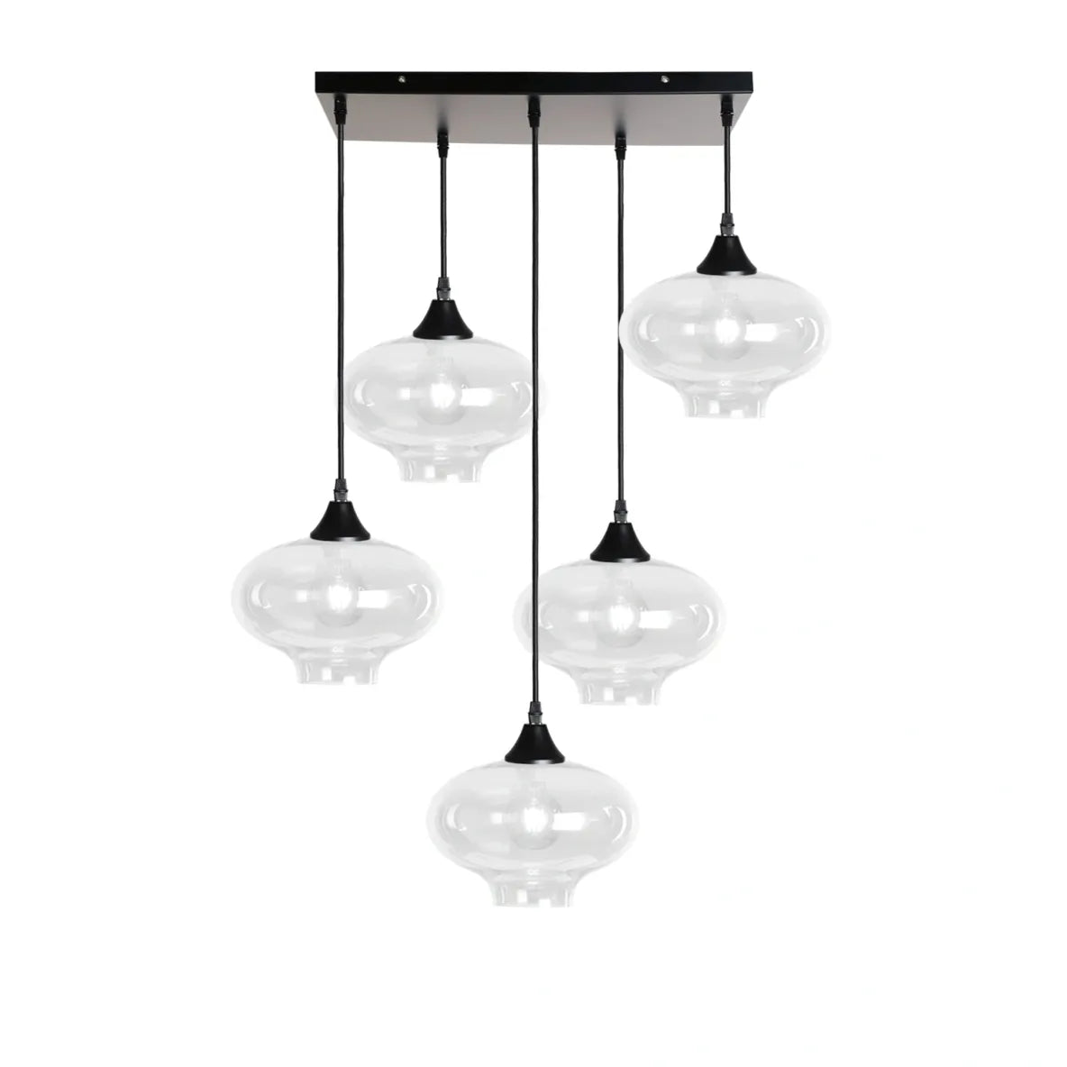 Murano 5 Light Pendant Teardrop Shades