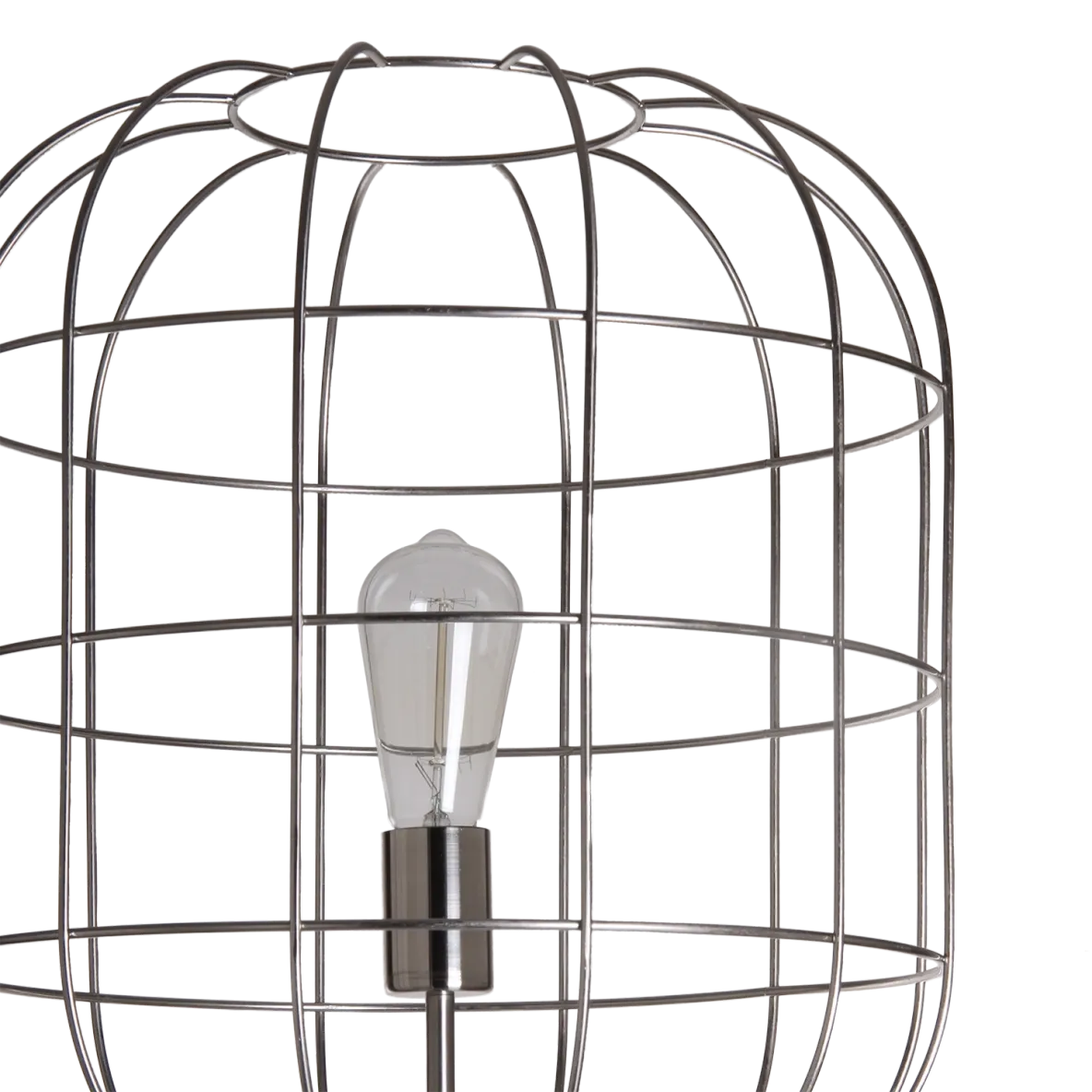 Torcello Wire Work Large Tripod Floor Lamp Satin Nickel