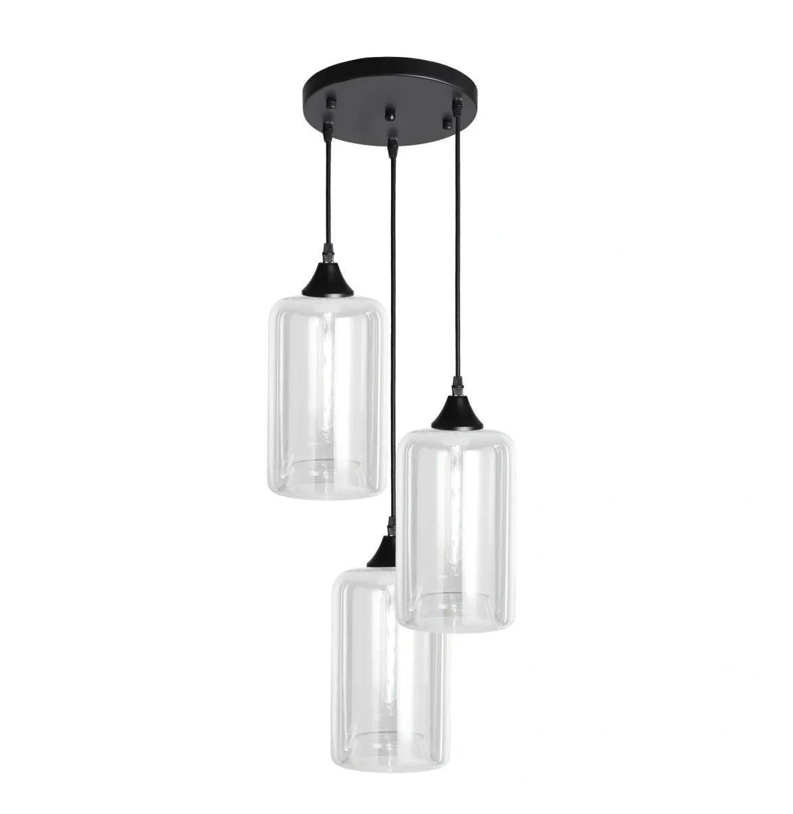 Murano 3 Light Pendant Slim Cylinder