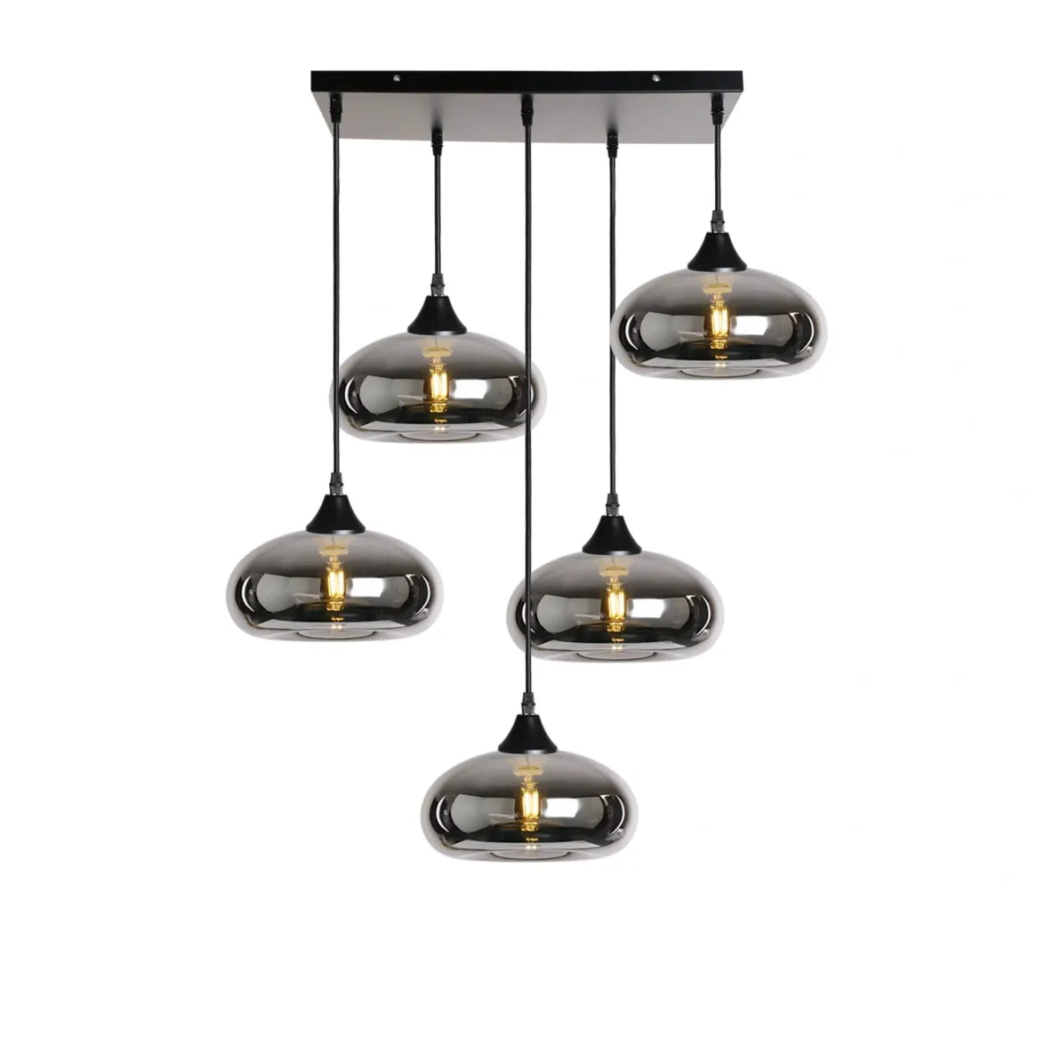 Murano 5 Light Pendant Mushroom Shades