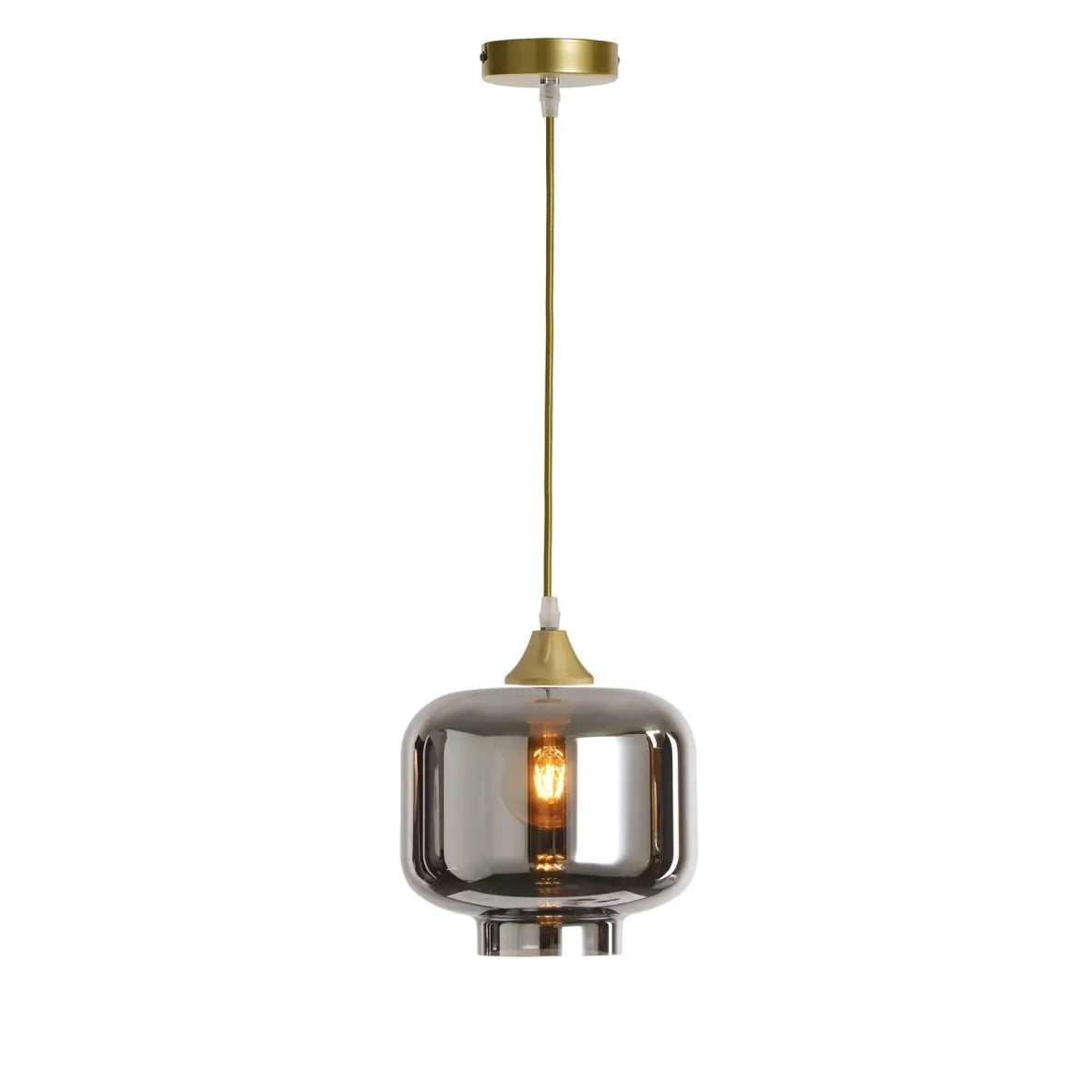 Murano 1 Light Gold Pendant Round shade