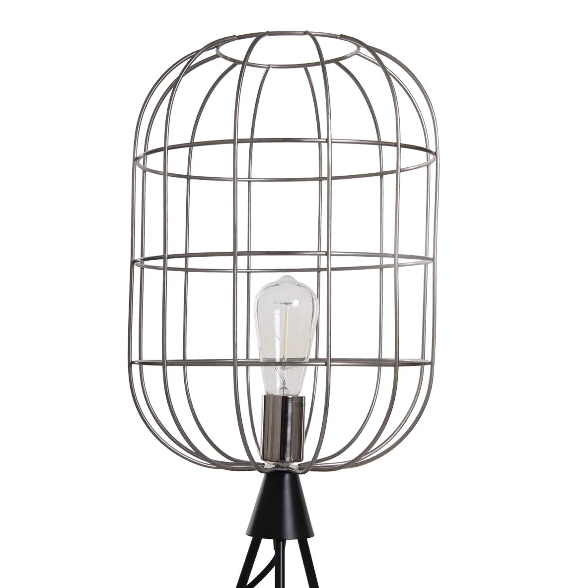 Torcello Wire Work Large Tripod Table Lamp Satin Nickel