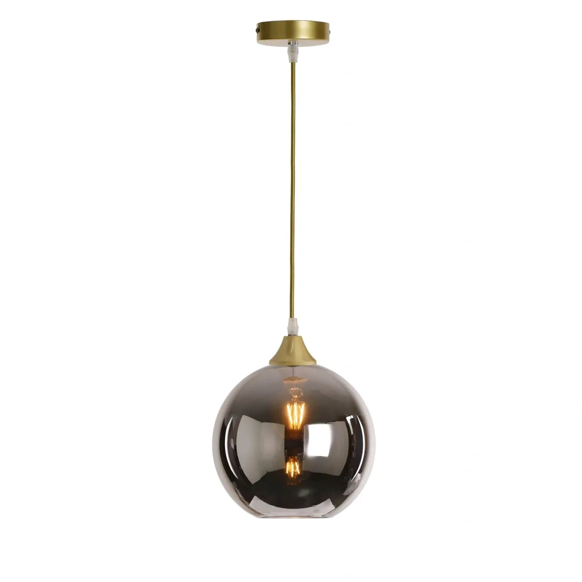 Murano 1 Light Gold Pendant With Globe shade