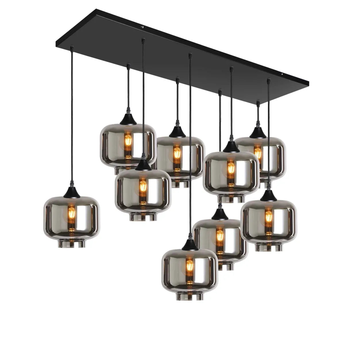 Murano 9 Light Pendant Round Shades
