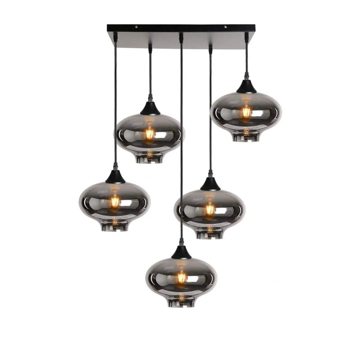 Murano 5 Light Pendant Teardrop Shades