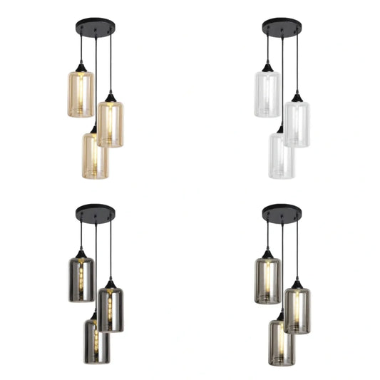 Murano 3 Light Pendant Slim Cylinder