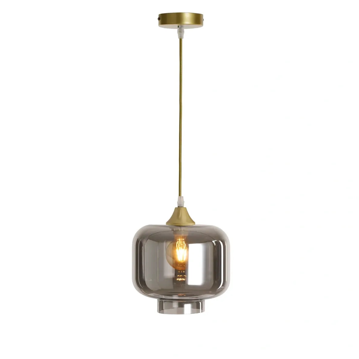 Murano 1 Light Gold Pendant Round shade