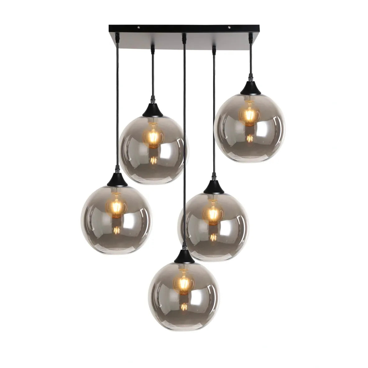 Murano 5 Light Pendant Globe Shades