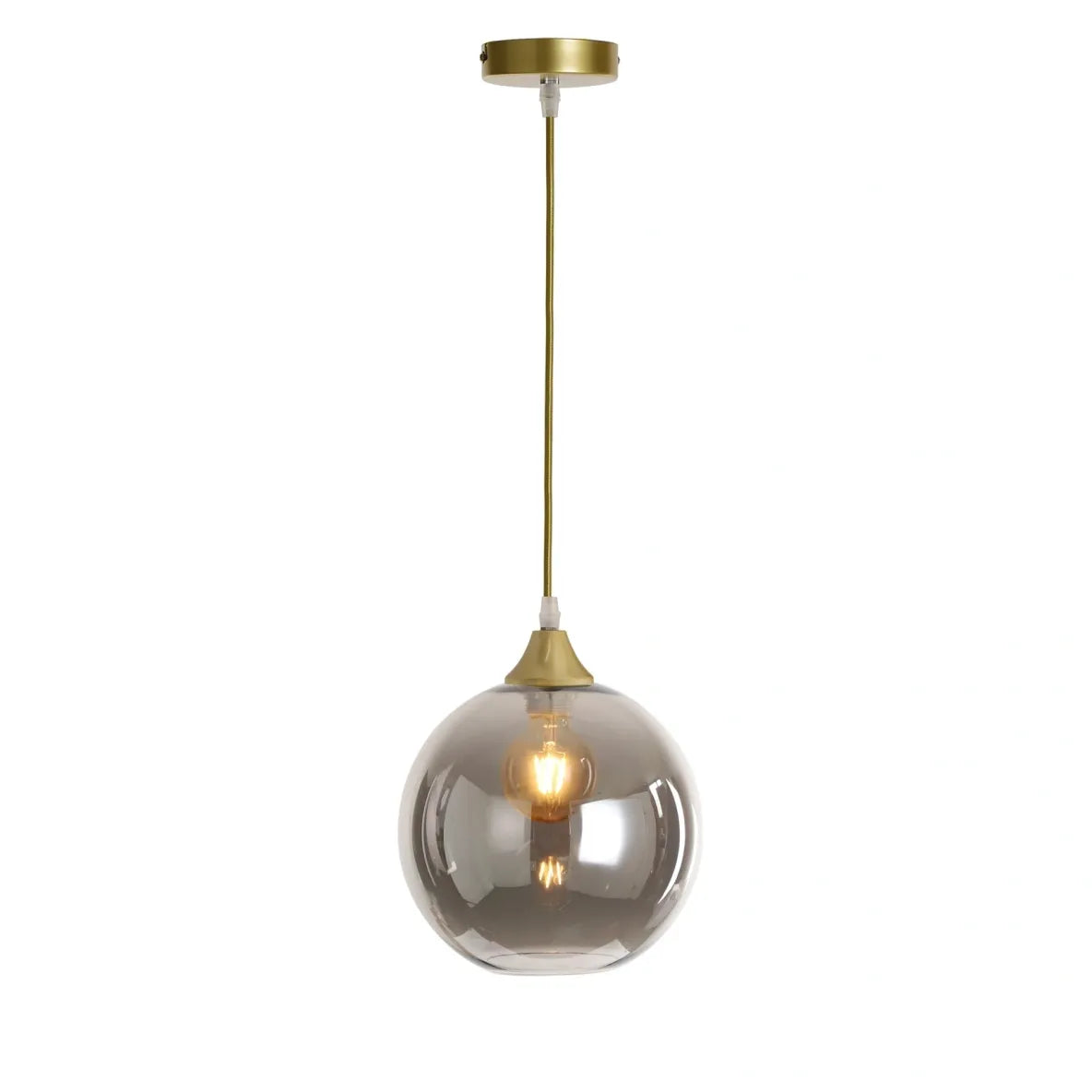 Murano 1 Light Gold Pendant With Globe shade
