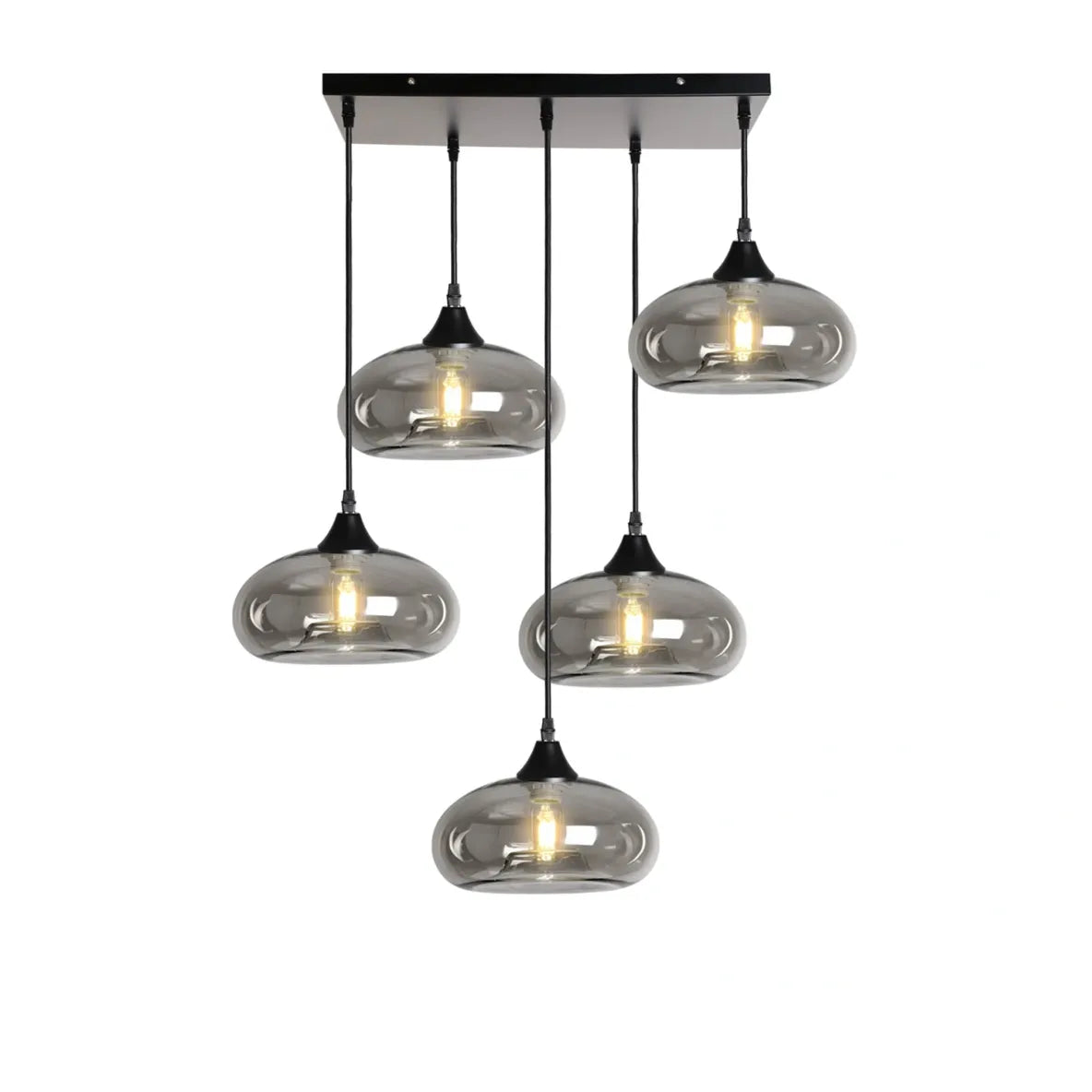 Murano 5 Light Pendant Mushroom Shades
