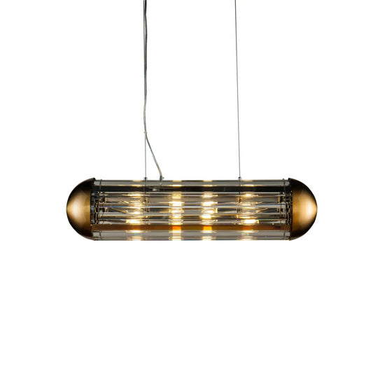 Burano Horizontal Crystal Bullet Pendant Gold/Brass Medium